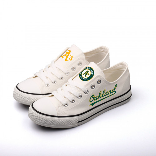 Women's Oakland Athletics Repeat Print Low Top Sneakers 001